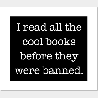 I Read Banned Books Cool Old Bibliophile Posters and Art